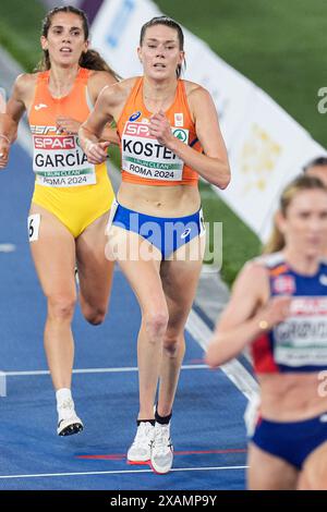 Rome, Italie. 07 juin 2024. ROME, ITALIE - 7 JUIN : Maureen Koster, des pays-Bas, participe à la finale du 5000 m féminin lors de la première journée des Championnats d'Europe d'athlétisme - Rome 2024 au Stadio Olimpico le 7 juin 2024 à Rome, Italie. (Photo de Joris Verwijst/Agence BSR) crédit : Agence BSR/Alamy Live News Banque D'Images