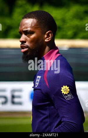 Darlington, Royaume-Uni. 02 juin 2024. Ivan Toney a photographié l’entraînement alors que l’équipe de football d’Angleterre de Gareth Southgate s’entraînait au Rockliffe Park de Middlesbrough dans le cadre de leurs préparatifs pour les Championnats d’Europe de l’UEFA. Crédit : James Hind/Alamy. Banque D'Images