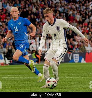 Londres, Royaume-Uni. 07 juin 2024. Londres, Angleterre, 07 juin 2024 : Cole Palmer (7 Angleterre) en action lors du match amical international entre l'Angleterre et l'Islande au stade de Wembley à Londres, Angleterre. (Pedro Porru/SPP) crédit : SPP Sport Press photo. /Alamy Live News Banque D'Images