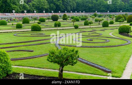 Château de Chenonceau dans la vallée de la Loire, France Banque D'Images