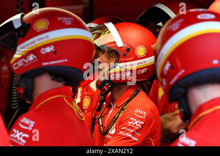 Montréal, Canada. 07 juin 2024. Mécanique Ferrari. Championnat du monde de formule 1, Rd 9, Grand Prix du Canada, vendredi 7 juin 2024. Montréal, Canada. Crédit : James Moy/Alamy Live News Banque D'Images