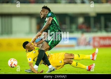 Uyo, Nigeria, 7 juin 2024, Nigeria vs Afrique du Sud. Qualification pour la coupe du monde de la FIFA 2026. DELE-Bashiru Fisayo crédit : Victor Modo Banque D'Images