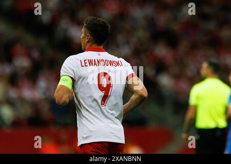 Robert Lewandowski lors d'un match amical entre les équipes nationales de Pologne et d'Ukraine au PGE Narodowy, Varsovie, Pologne Banque D'Images