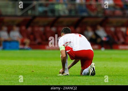 Robert Lewandowski lors d'un match amical entre les équipes nationales de Pologne et d'Ukraine au PGE Narodowy, Varsovie, Pologne Banque D'Images