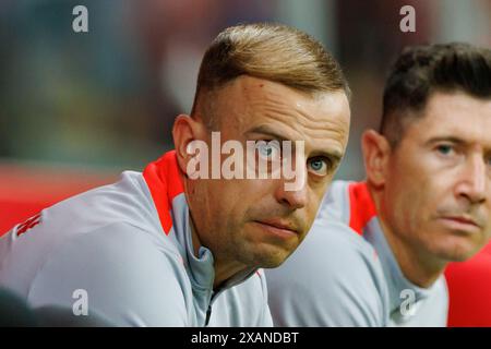 Kamil Grosicki lors d'un match amical entre les équipes nationales de Pologne et d'Ukraine au PGE Narodowy, Varsovie, Pologne Banque D'Images