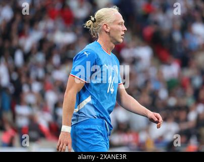 Londres, Royaume-Uni. 07 juin 2024. Kolbeinn Finnsson (Lyngby) de l'Islande lors de l'amical international entre l'Angleterre et l'Islande au stade de Wembley - 07 juin 2024. Crédit : action Foto Sport/Alamy Live News Banque D'Images