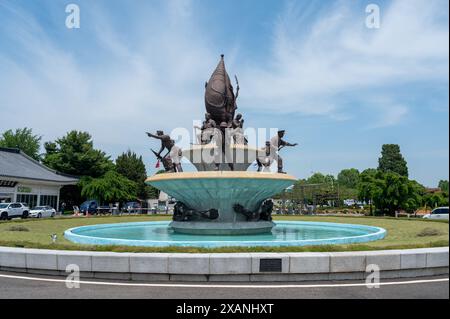 Séoul, Corée du Sud - juin 2024 : fontaine de fidélité devant le cimetière national de Séoul Banque D'Images