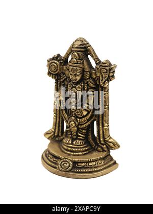 antique tribu idole de culte sculptée dans la pierre de l'inde antique isolé dans un fond blanc Banque D'Images