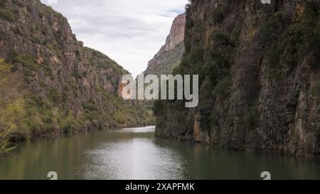 Vue panoramique sur les gorges de Congost de Mu en Catalogne Banque D'Images