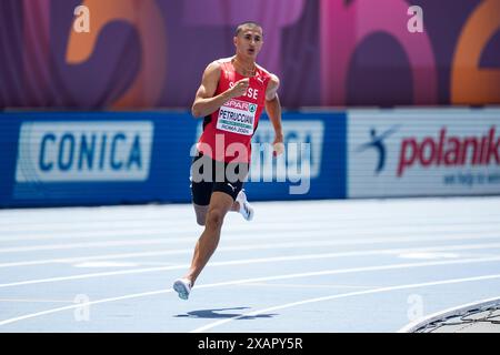 Rome, Italie. 08 juin 2024. Rome, Italie, 8 juin 2024 : Ricky Petrucciani (Suisse) lors de l'épreuve du 400 mètres lors des Championnats d'Europe d'athlétisme 2024 au Stadio Olimpico à Rome, Italie. (Daniela Porcelli/SPP) crédit : SPP Sport Press photo. /Alamy Live News Banque D'Images