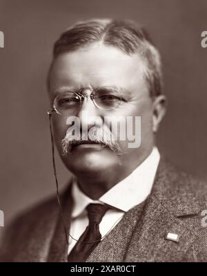 Le président américain Theodore Roosevelt (1858-1919) en 1918. (ÉTATS-UNIS) Banque D'Images