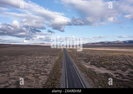 US 50 dans le Nevada, États-Unis. Image drone. Banque D'Images