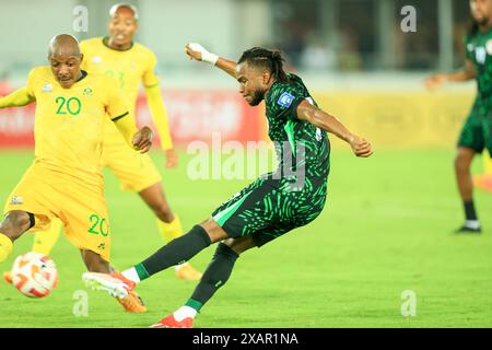 Uyo, Nigeria, 7 juin 2024, Nigeria vs Afrique du Sud. Qualification pour la coupe du monde de la FIFA 2026. Ademola Lookman. Crédit : Victor Modo crédit : Victor Modo/Alamy Live News Banque D'Images