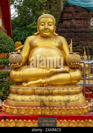 Statue de Bouddha, Wat si Muang, Vientiane, Laos Banque D'Images