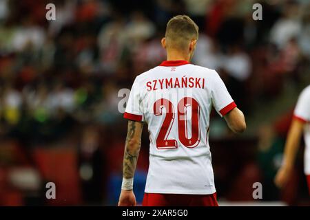 Varsovie, Pologne. 07 juin 2024. Sebastian Szymanski de Pologne vu lors des amitiés internationales entre la Pologne et l'Ukraine au PGE Narodowy. Score final ; Pologne 3:1 Ukraine. (Photo de Maciej Rogowski/SOPA images/Sipa USA) crédit : Sipa USA/Alamy Live News Banque D'Images