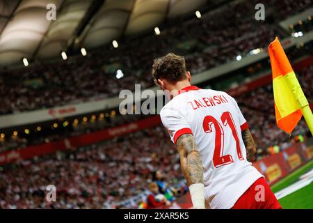 Varsovie, Pologne. 07 juin 2024. Nicola Zalewski de Pologne vu lors des amitiés internationales entre la Pologne et l'Ukraine au PGE Narodowy. Score final ; Pologne 3:1 Ukraine. (Photo de Maciej Rogowski/SOPA images/Sipa USA) crédit : Sipa USA/Alamy Live News Banque D'Images