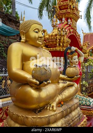 Statue de Bouddha, Wat si Muang, Vientiane, Laos Banque D'Images