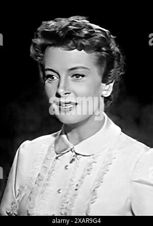 Deborah Kerr. Portrait de l'actrice britannique Deborah Jane Trimmer (1921-2007), publicité toujours tirée de 'une affaire à retenir', 1957 Banque D'Images