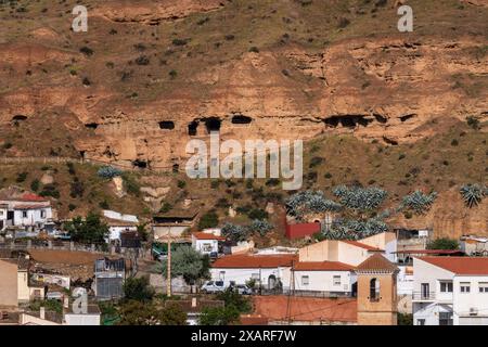 Beas de Guadix, Géoparc de Grenade, province de Grenade, Andalousie, Espagne. Banque D'Images