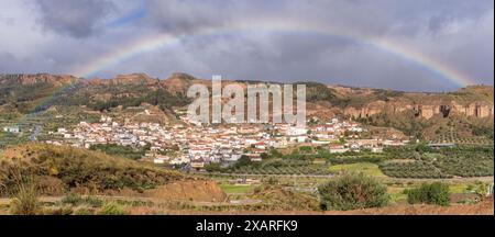 Beas de Guadix, Géoparc de Grenade, province de Grenade, Andalousie, Espagne. Banque D'Images