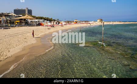 Mitsisim Beach, tel Aviv Banque D'Images