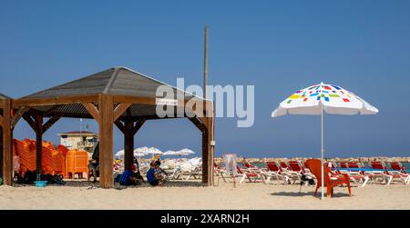 Mitsisim Beach, tel Aviv Banque D'Images