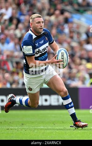 Twickenham Stadium, Londres, Royaume-Uni. 8 juin 2024. Gallagher Premiership Rugby final, Northampton Saints versus Bath ; Finn Russell of Bath Credit : action plus Sports/Alamy Live News Banque D'Images