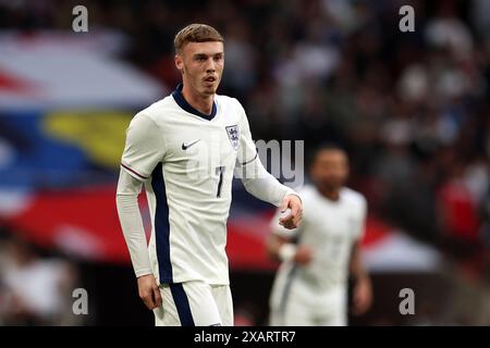 Londres, Royaume-Uni. 07 juin 2024. Cole Palmer d'Angleterre regarde. Angleterre v Islande, match amical international de football au stade de Wembley à Londres le vendredi 7 juin 2024. Usage éditorial exclusif. photo par Andrew Orchard/Andrew Orchard photographie sportive/Alamy Live News crédit : Andrew Orchard photographie sportive/Alamy Live News Banque D'Images