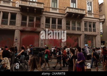 Corteo cittadino per il Cessate il Fuoco a Gaza - tous les yeux tournés vers Rafah a Torino, Italie. Samedi 8 giugno 2024 - manifestation pour le cessez-le-feu à Gaza - tous les yeux tournés vers Rafah à Turin, Italie. Samedi 8 juin 2024 (photo Matteo SECCI/LaPresse) crédit : LaPresse/Alamy Live News Banque D'Images