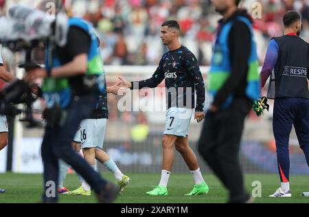 Lisbonne, Portugal. 08 juin 2024. LISBONNE, PORTUGAL - 8 JUIN : Cristiano Ronaldo du Portugal après le match amical international entre le Portugal et la Croatie à l'Estadio Nacional do Jamor le 8 juin 2024 à Lisbonne, Portugal. Photo : Igor Kralj/PIXSELL crédit : Pixsell/Alamy Live News Banque D'Images