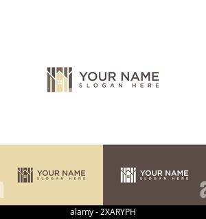 Conception de concept de vecteur de logo d'entreprise Tree House. Illustration vectorielle Illustration de Vecteur