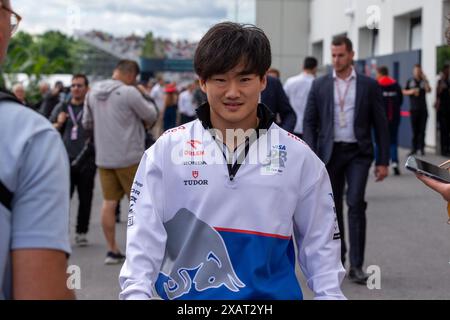 Yuki Tsunoda (JPN) - Visa Cash App RB F1 Team - RB VCARB01 - Honda RBPT lors du Grand Prix du Canada AWS de formule 1 2024, Montréal, Québec, Canada, du 6 au 9 juin - ronde 9 du Championnat du monde F1 2024 Banque D'Images