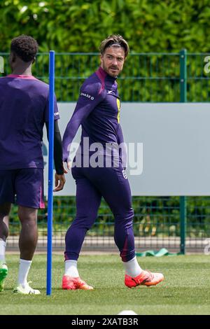 Enfield, Royaume-Uni. 06 juin 2024. Angleterre Jack Grealish lors de la session d'entraînement de l'Angleterre devant l'équipe Friendly International vs Iceland au Tottenham Hotspur Training Ground, Enfield, Angleterre, Royaume-Uni le 6 juin 2024 crédit : Every second Media/Alamy Live News Banque D'Images