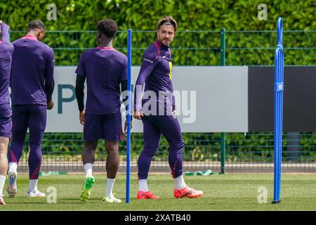 Enfield, Royaume-Uni. 06 juin 2024. Angleterre Jack Grealish lors de la session d'entraînement de l'Angleterre devant l'équipe Friendly International vs Iceland au Tottenham Hotspur Training Ground, Enfield, Angleterre, Royaume-Uni le 6 juin 2024 crédit : Every second Media/Alamy Live News Banque D'Images