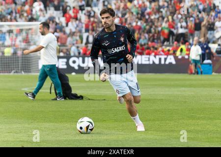 08 juin 2024. Lisbonne, Portugal. Ruben Neves (18 ans), milieu de terrain portugais et Al-Hilal, en action lors du match amical international, Portugal vs Croatie crédit : Alexandre de Sousa/Alamy Live News Banque D'Images