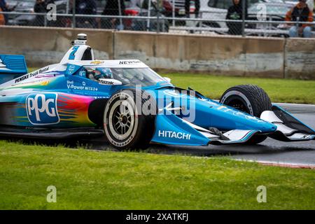 Elkhart Lake, Wisconsin, États-Unis. 8 juin 2024. JOSEF NEWGARDEN (2) de Nashville, Tennessee, se qualifie pour le Grand Prix XPEL à Road America à Elkhart Lake, WISCONSIN. (Crédit image : © Walter G. Arce Sr./ASP via ZUMA Press Wire) USAGE ÉDITORIAL SEULEMENT! Non destiné à UN USAGE commercial ! Banque D'Images