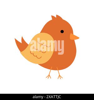 illustration vectorielle d'automne d'animal d'oiseau dans le style de bande dessinée Illustration de Vecteur