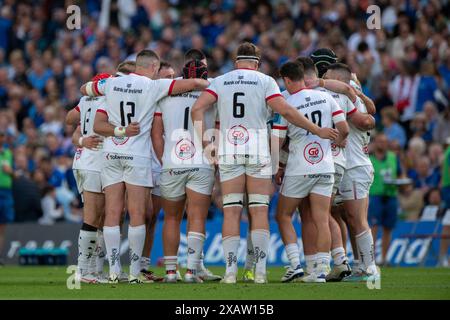 Dublin, Irlande. 08 juin 2024. Les joueurs de l'Ulster lors du match quart de finale du United Rugby Championship entre Leinster Rugby et Ulster Rugby au Aviva Stadium de Dublin, Irlande le 9 juin 2024 (photo by Andrew SURMA/ Credit : Sipa USA/Alamy Live News Banque D'Images