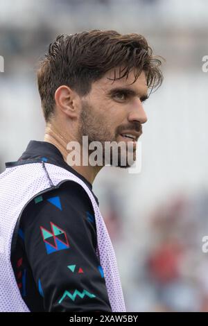 08 juin 2024. Lisbonne, Portugal. Ruben Neves (18 ans), milieu de terrain portugais et Al-Hilal, en action lors du match amical international, Portugal vs Croatie crédit : Alexandre de Sousa/Alamy Live News Banque D'Images