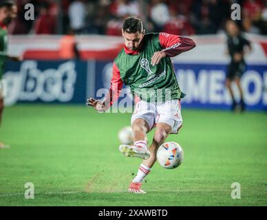 Caxias do Sul, Brésil. 09 juin 2024. RS - CAXIAS DO SUL - 06/08/2024 - CUP SUL-AMERICANA 2024, INTERNACIONAL x DELFIN - Lucas Alario, joueur de l'Internacional lors d'un match contre Delfin au stade Alfredo Jaconi pour le championnat Copa Sudamericana 2024. Crédit : AGIF/Alamy Live News Banque D'Images