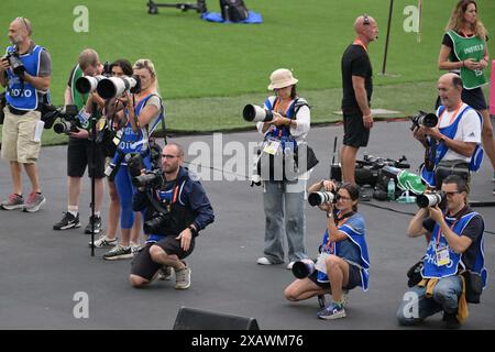 Roma, Italie. 09 juin 2024. Photographes semi-marathon masculin lors de la 26e édition des Championnats d'Europe d'athlétisme de Rome 2024 au stade olympique de Rome, Italie - samedi 9 juin 2024 - Sport, Athlétisme ( photo par Alfredo Falcone/LaPresse ) crédit : LaPresse/Alamy Live News Banque D'Images