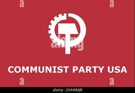 Logo du Parti communiste USA CPUSA Banque D'Images