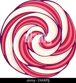 Sucette torsadée ou crème fouettée vue latérale supérieure Illustration de Vecteur