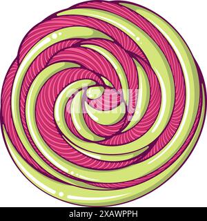 Sucette ou crème fouettée vue latérale supérieure Illustration de Vecteur