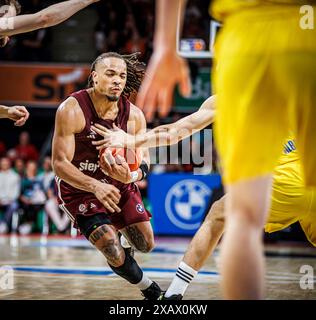 Carsen Edwards #3 von FC Bayern Muenchen FC Bayern Muenchen vs Alba Berlin Easy Credit BBL saison 2023/24 Playoffs finale 1.Spiel 08.06.2024 BMW Park Muenchen © diebilderwelt / Alamy Stock Banque D'Images