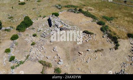 Tombeau des géants Somu de Sorcu dans la Giara di Siddi dans le centre de la Sardaigne Banque D'Images