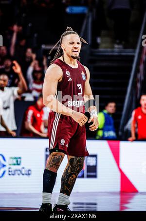 Carsen Edwards #3 von FC Bayern Muenchen FC Bayern Muenchen vs Würzburg paniers Easy Credit BBL saison 2023/24 Playoffs 2. Halbfinale 31.05.2024 BMW Park Muenchen © diebilderwelt / Alamy Stock Banque D'Images