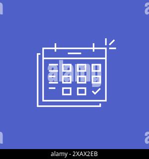 icône de calendrier linéaire comme le jour de l'événement Illustration de Vecteur