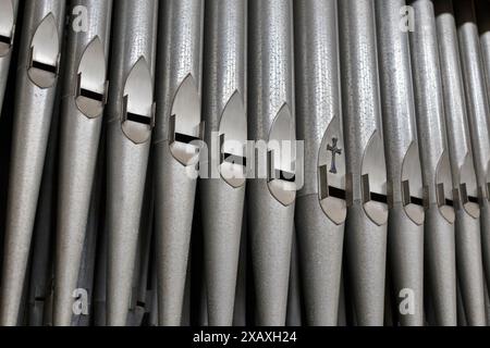 Tuyaux d'orgue, gros plan Banque D'Images