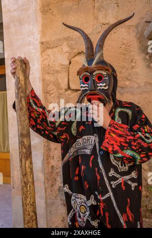 Es Cossiers danse le démon, Dimoni. Algaida. . Îles Baléares. Espagne. Banque D'Images